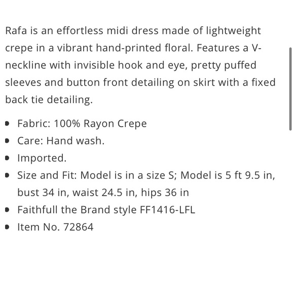 Faithfull The Brand Rafa Midi Dress Lera Floral - Picture 6 of 7